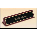 Rosewood Piano-Finish Nameplate (9.5" x 2.5" x 2")